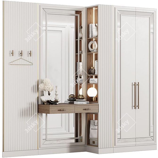 Neo-Classical Modular Hallway Set 3D model image 1