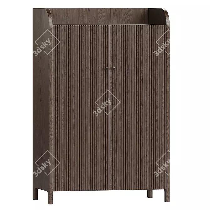 Modern Low Cupboard Furniture 3D model image 1