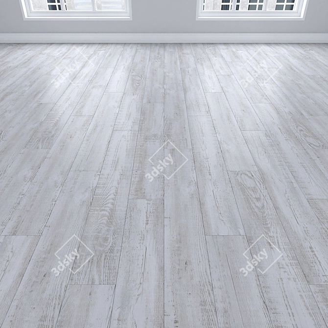 Title: Dub Parquet Flooring Set 3D model image 2