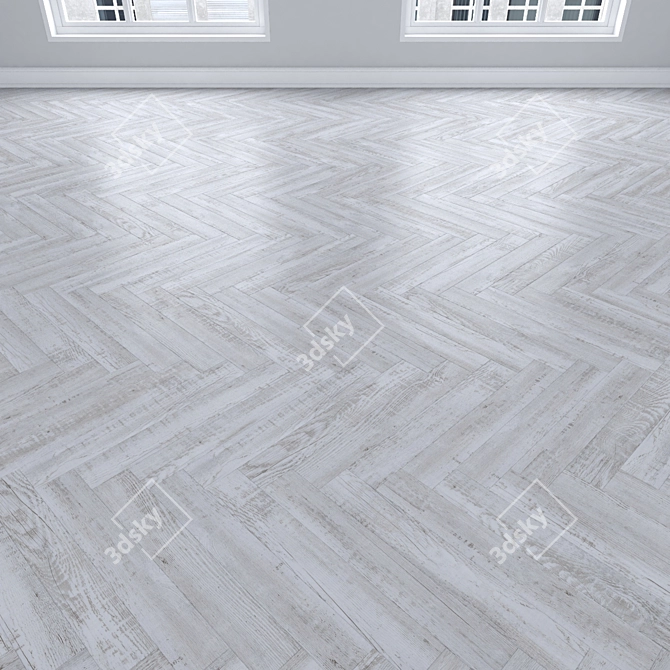 Title: Dub Parquet Flooring Set 3D model image 3