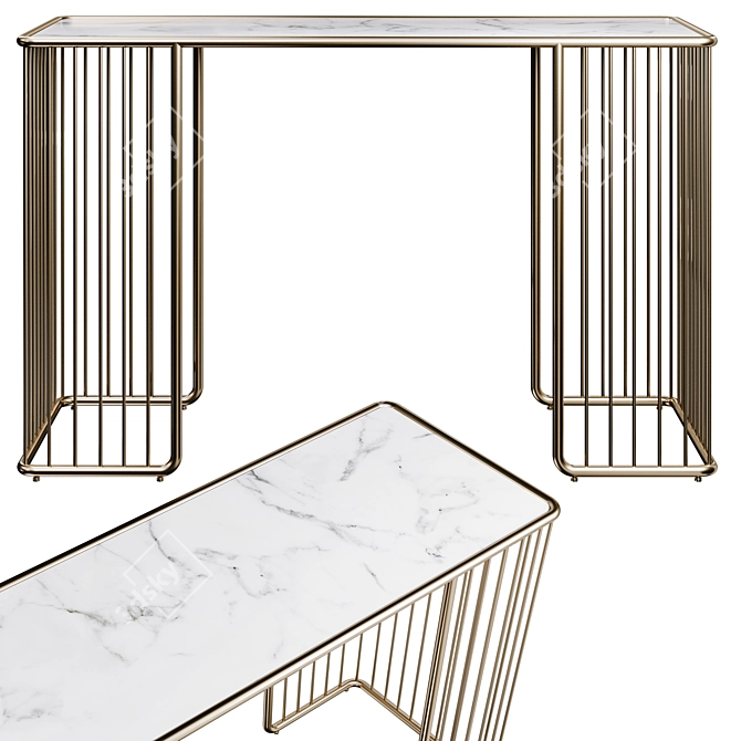 Luxury Marina Console Table 3D model image 5