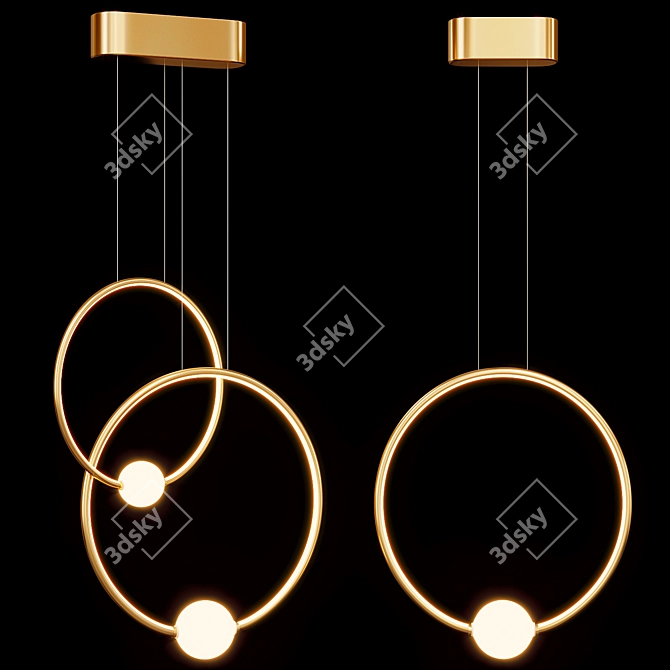 Modern Pendant Lamp Fixture Griggs 3D model image 2