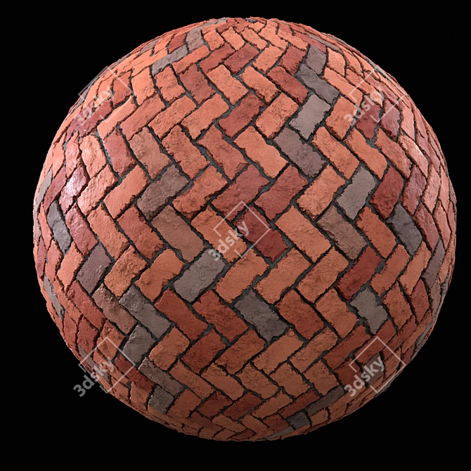 High-Quality Brick Wall Texture 3D model image 2