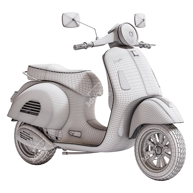 Sleek Vespa 6 3D Model 3D model image 6