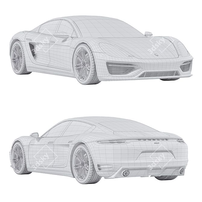 Porsche 960 Vision Turismo Asset 3D model image 3