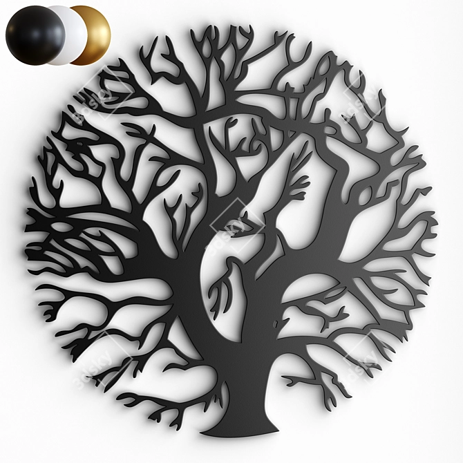 Tree of Life Decorative Panel 3D model image 1