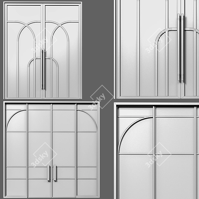 Glass Door Interior Visual Collection 3D model image 6