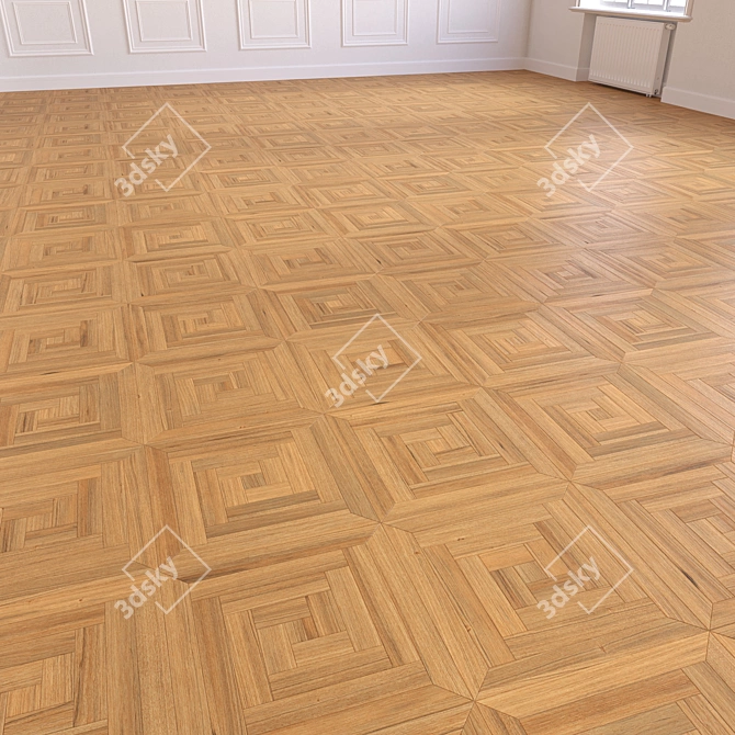 Wooden Floor 3D Model 3D model image 4