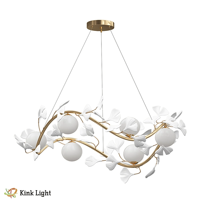 Asta Gold Pendant Light Fixture 3D model image 1