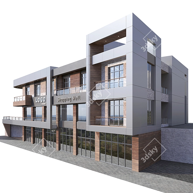 Dual-level Commercial Structure 3D model image 13