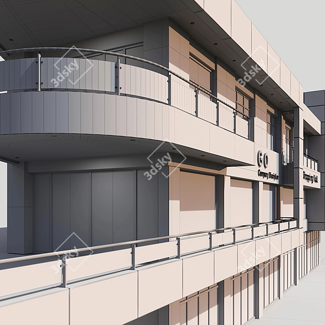 Dual-level Commercial Structure 3D model image 20