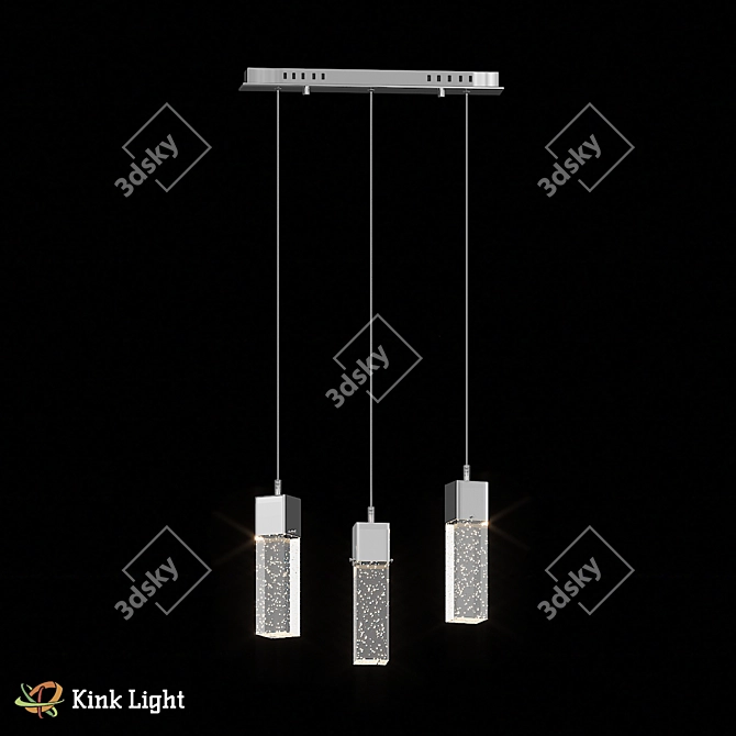 Aquatic Chrome Pendant Light 3D model image 1