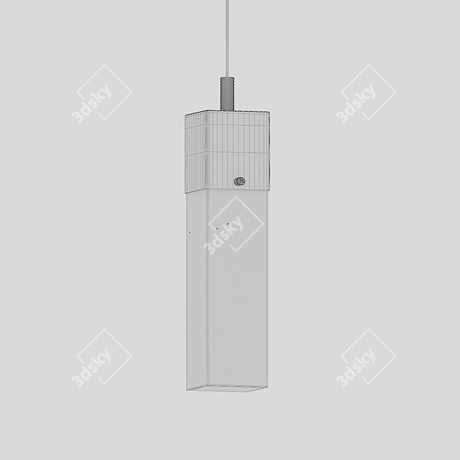 Aquatic Chrome Pendant Light 3D model image 2