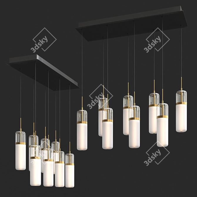 Elegant Verona Chandelier Fixture 3D model image 2