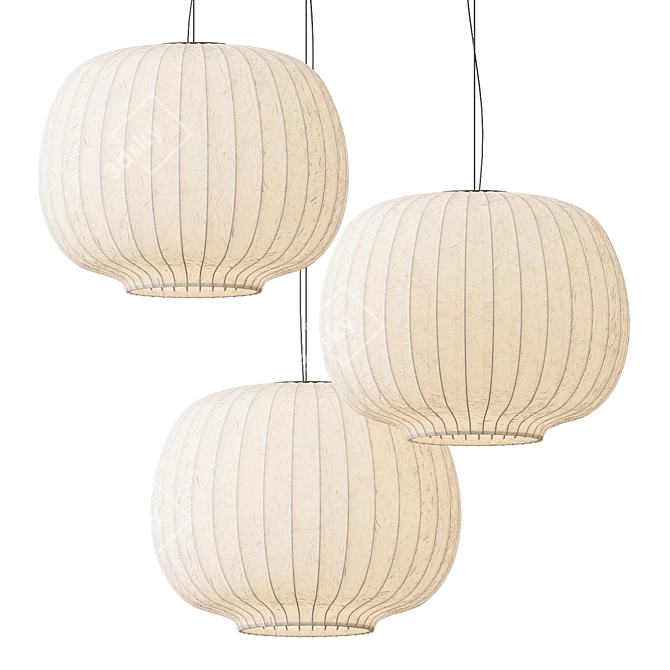  Scandinavian Paper Pendant Lamp 3D model image 1