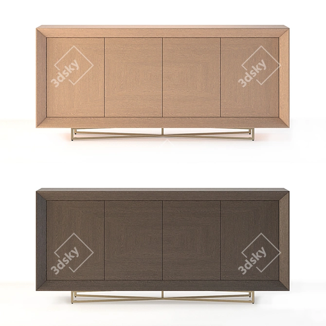 Luxury Sonesta Dresser in Black 3D model image 1