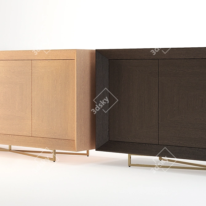 Luxury Sonesta Dresser in Black 3D model image 2