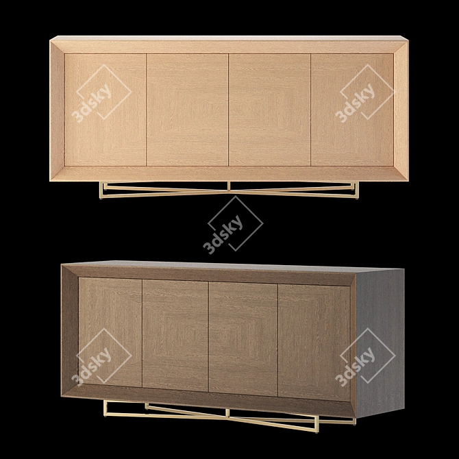 Luxury Sonesta Dresser in Black 3D model image 6