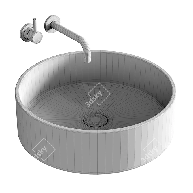 Elegant Sofía Washbasin 

(Note: the description provided did not contain any Russian text for translation.) 3D model image 4