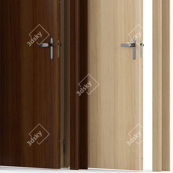 Oakwood Metal Interior Doors 3D model image 5