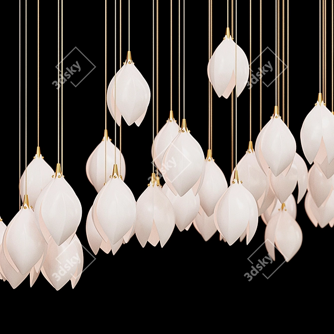 Bloom Blanket Chandelier - Modern Luxury meets Elegance 3D model image 2