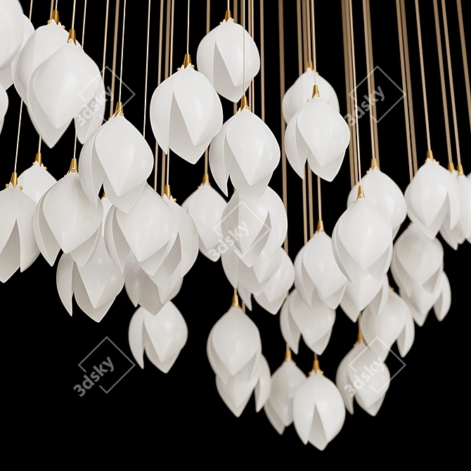 Bloom Blanket Chandelier - Modern Luxury meets Elegance 3D model image 3