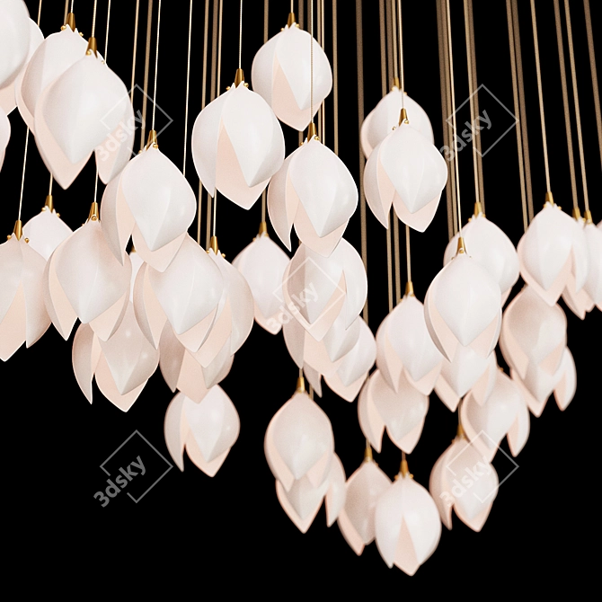 Bloom Blanket Chandelier - Modern Luxury meets Elegance 3D model image 4