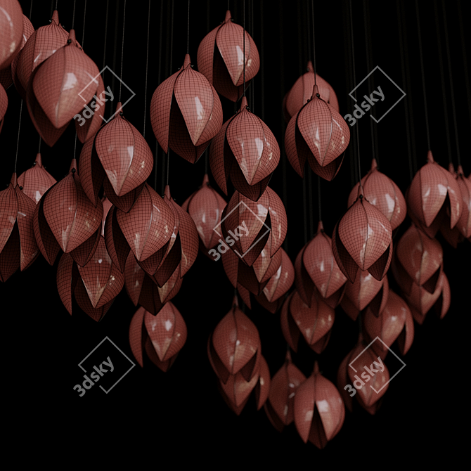 Bloom Blanket Chandelier - Modern Luxury meets Elegance 3D model image 6