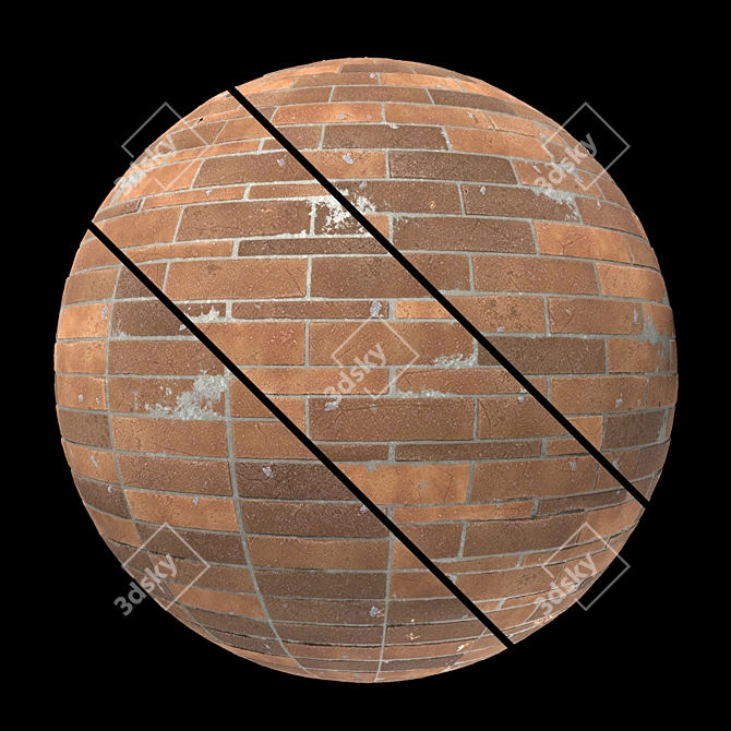 High-Quality Red Brick Texture 3D model image 1