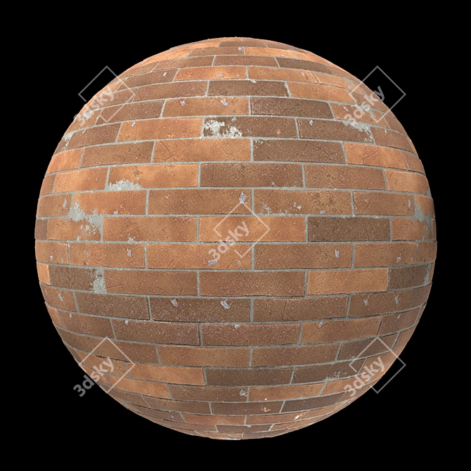 High-Quality Red Brick Texture 3D model image 2