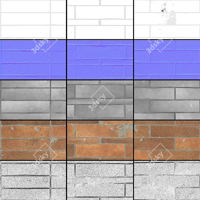 High-Quality Red Brick Texture 3D model image 5