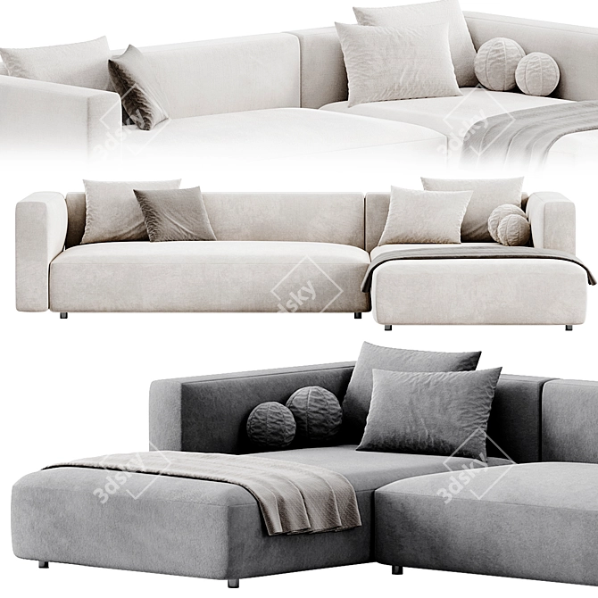 Modern Modular Match Sofa Prostoria 3D model image 3