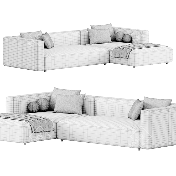 Modern Modular Match Sofa Prostoria 3D model image 4