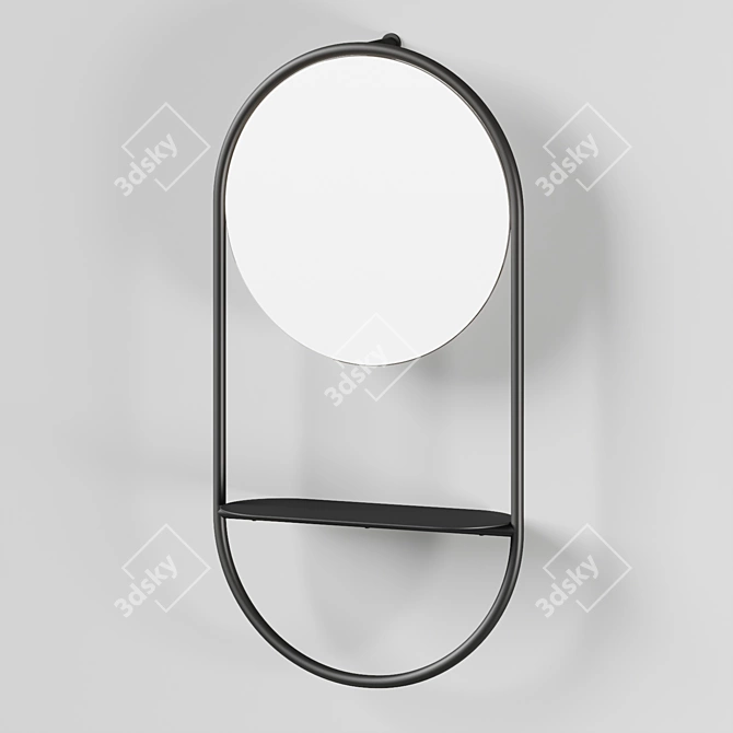 Modern Round Wall Mirror Connubia 3D model image 2