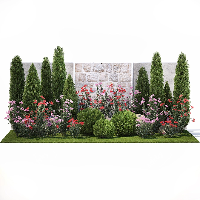 Elegant Garden Plant Collection 3D model image 6