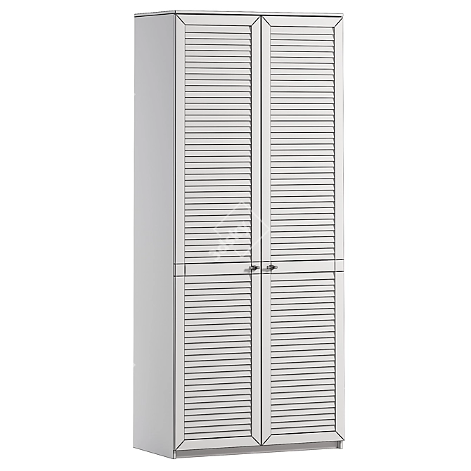 Modern Wardrobe Monmart-2 Oak Sonoma 3D model image 2