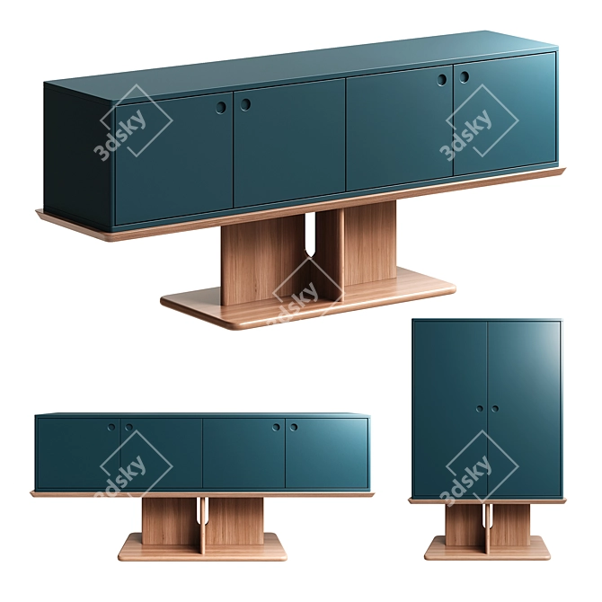 Modern Intersection Console Table 3D model image 1