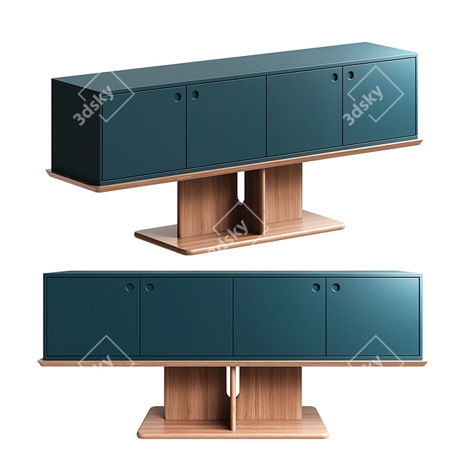 Modern Intersection Console Table 3D model image 2