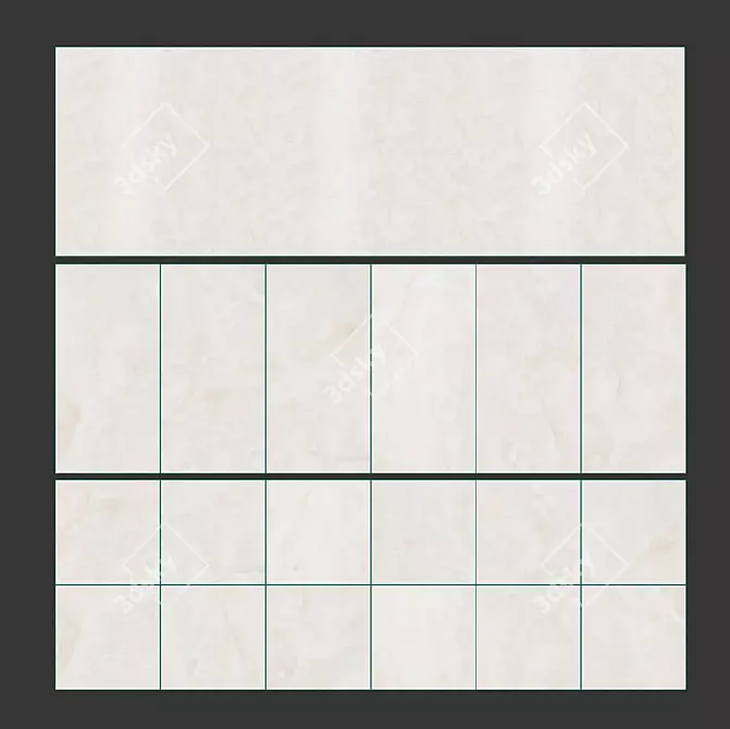 Soft Onix Ceramic Tile Kit 3D model image 4