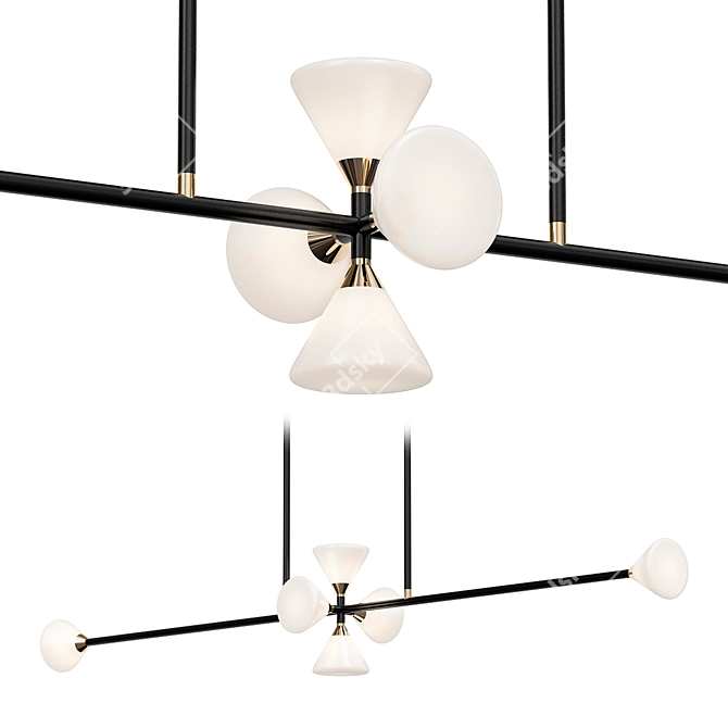 Contemporary Apollo Chandelier 6 3D model image 1