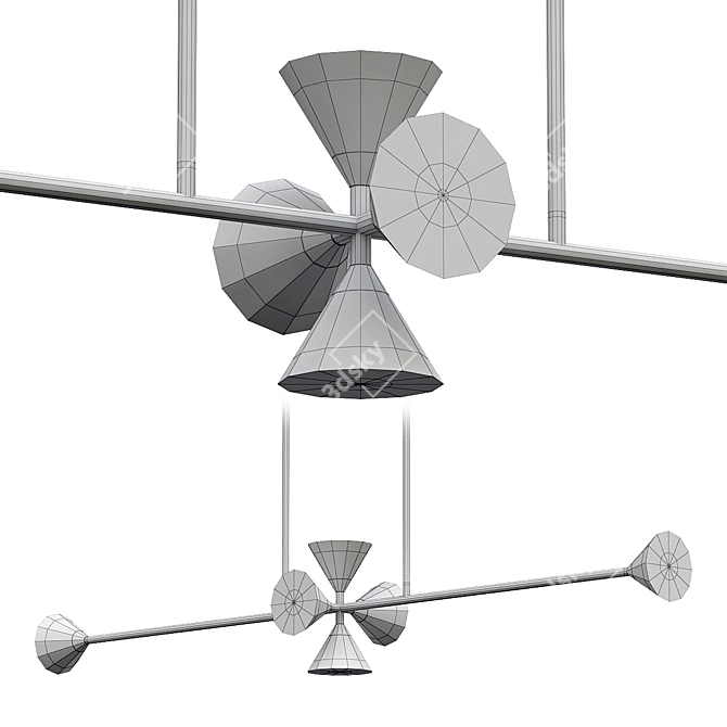 Contemporary Apollo Chandelier 6 3D model image 2