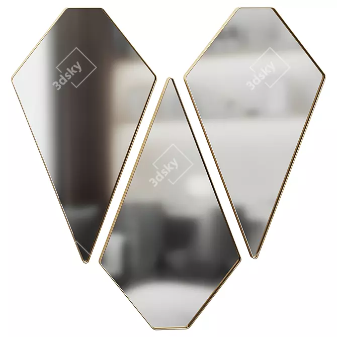 Nolan 2015 Wall Mirror Render 3D model image 1