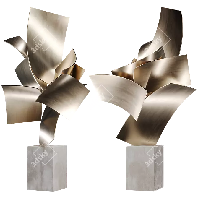 Abstract Metal Sculpture by Matt Devine 3D model image 3