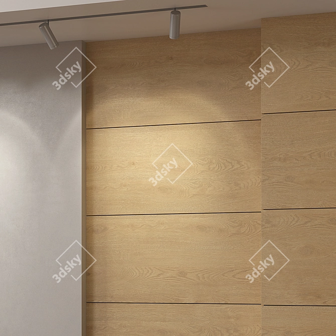 Modern Textured Wall Panel Set 3D model image 6