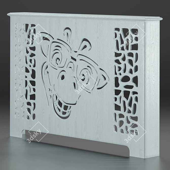 Giraffe-themed Kids' Room Panel 3D model image 2