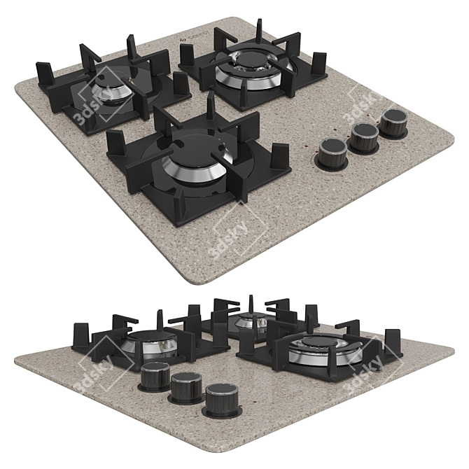 GEFEST Built-In Gas Cooktop 3D model image 5