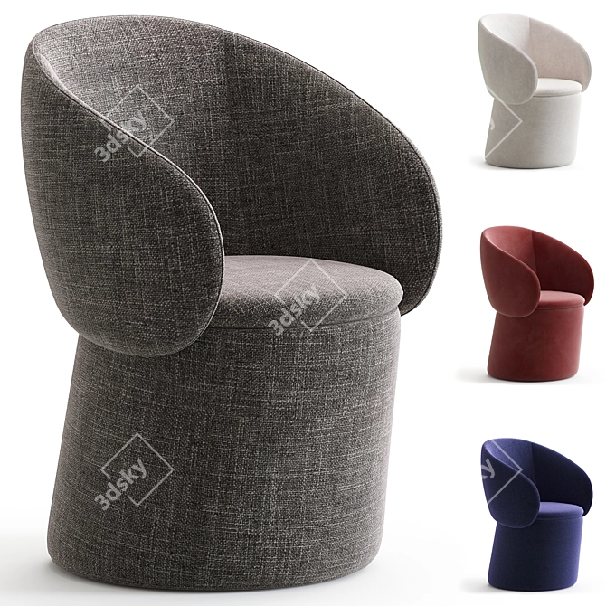 Modern Chic Nebula Seat Design 3D model image 1