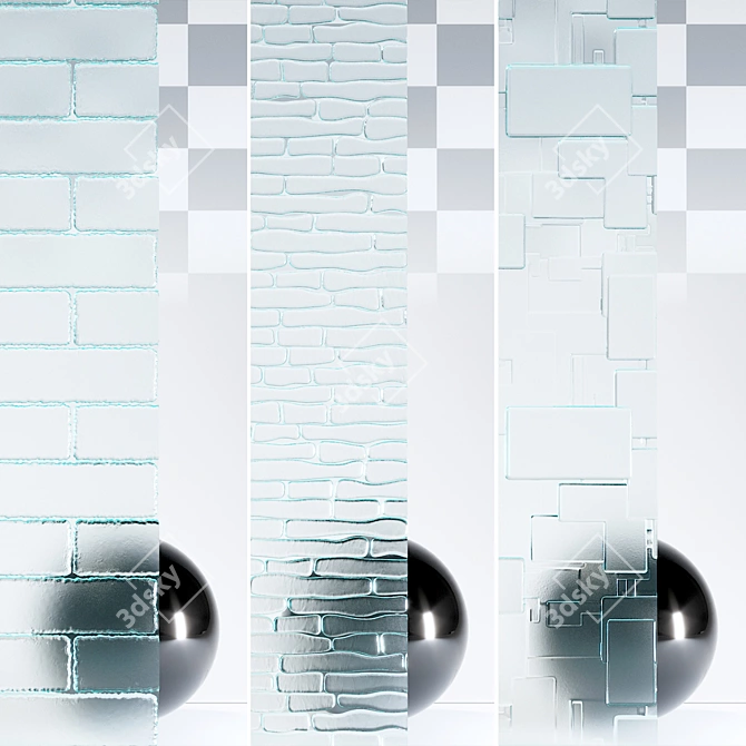 Seamless Glass Materials Pack 3D model image 1