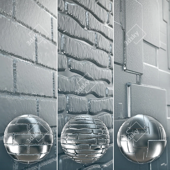 Seamless Glass Materials Pack 3D model image 6