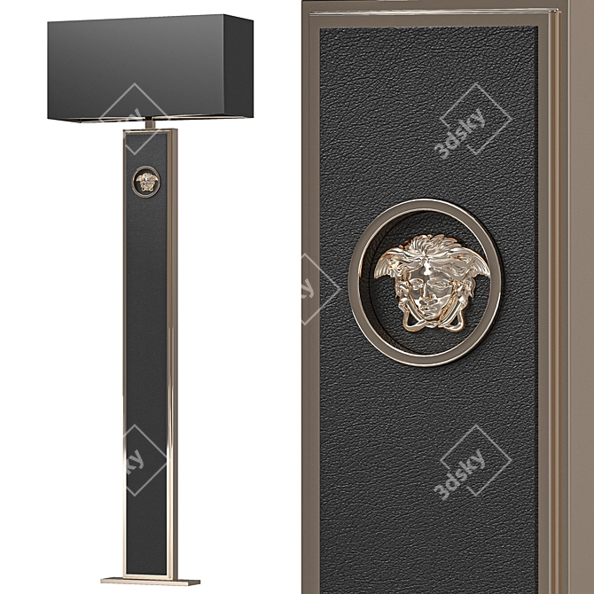 Luxury Versace Gold Metro Lamp 3D model image 1